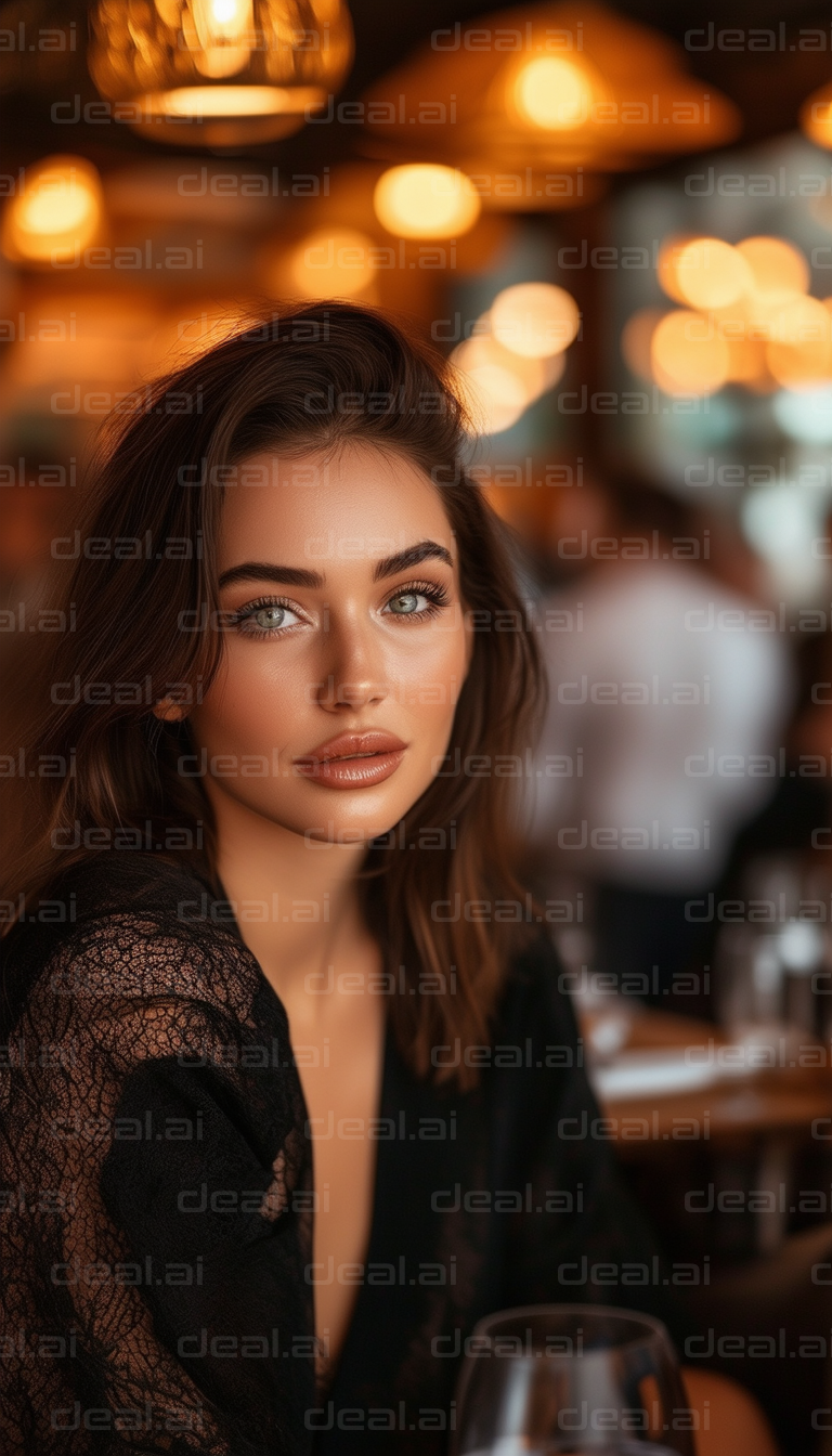 Elegant Woman in a Romantic Setting