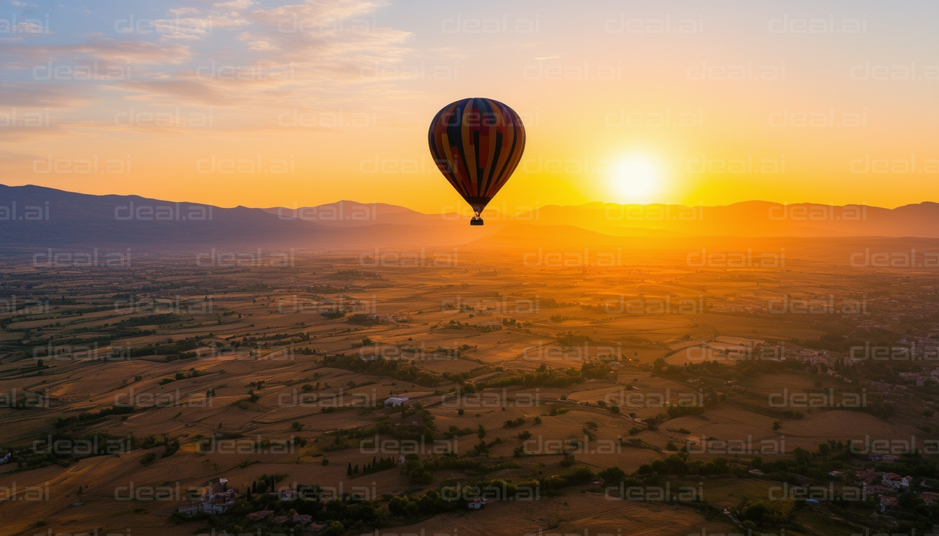 Hot Air Balloon Serenade at Sunset