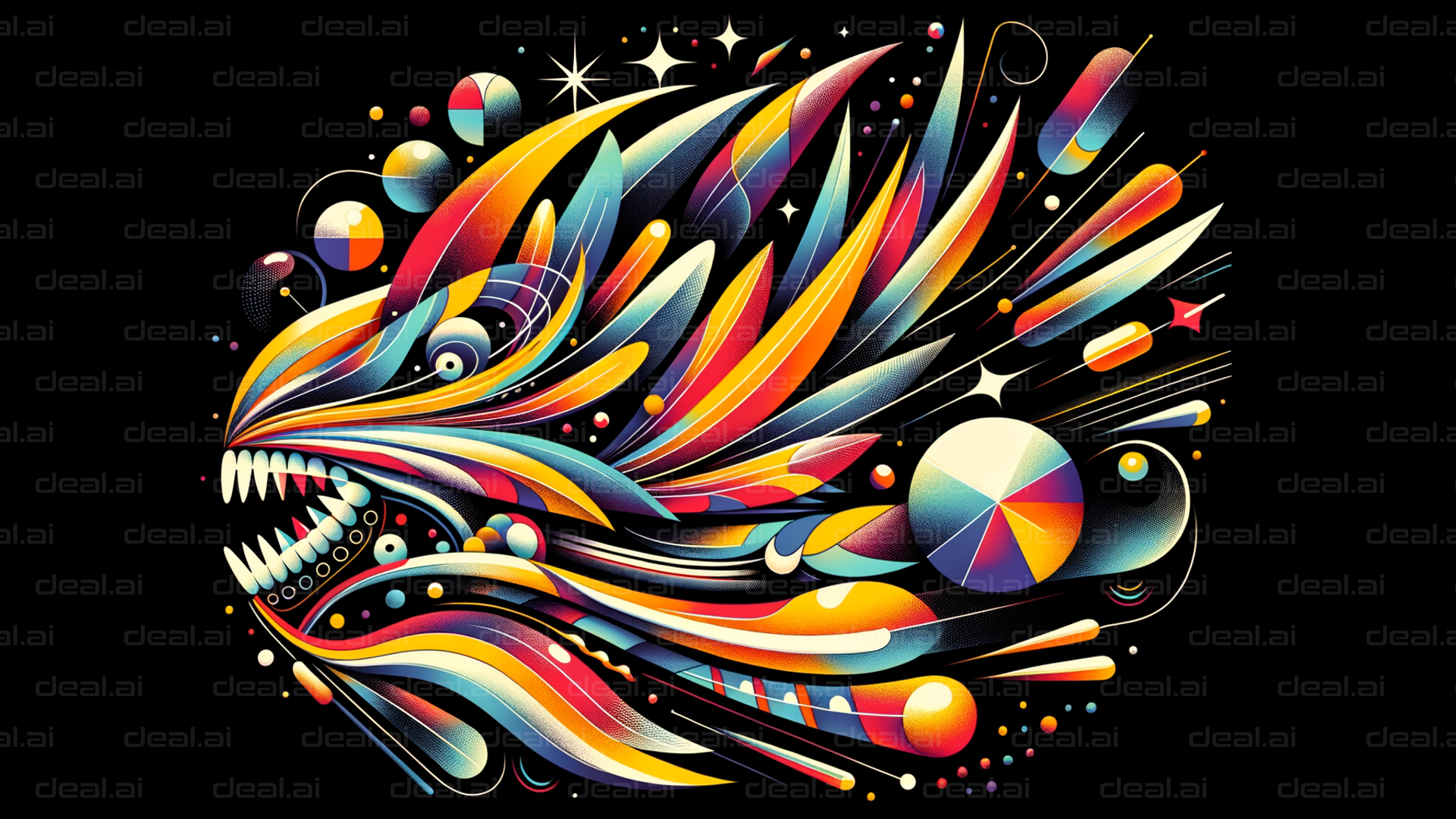 "Vibrant Cosmic Dragon"