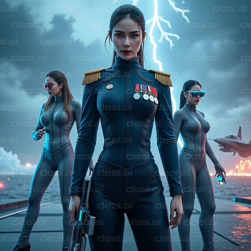 "Futuristic Commanders on Deck"