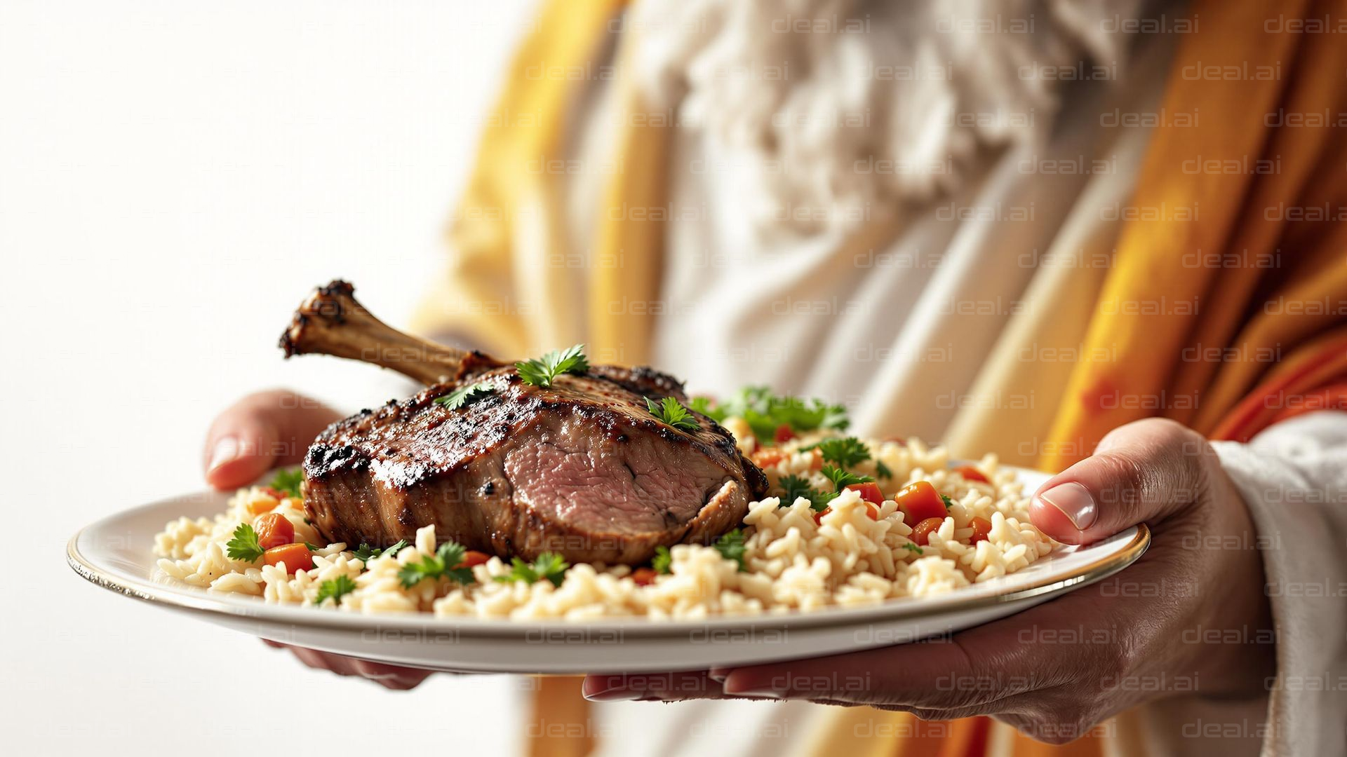 "Lamb Delight with Rice"