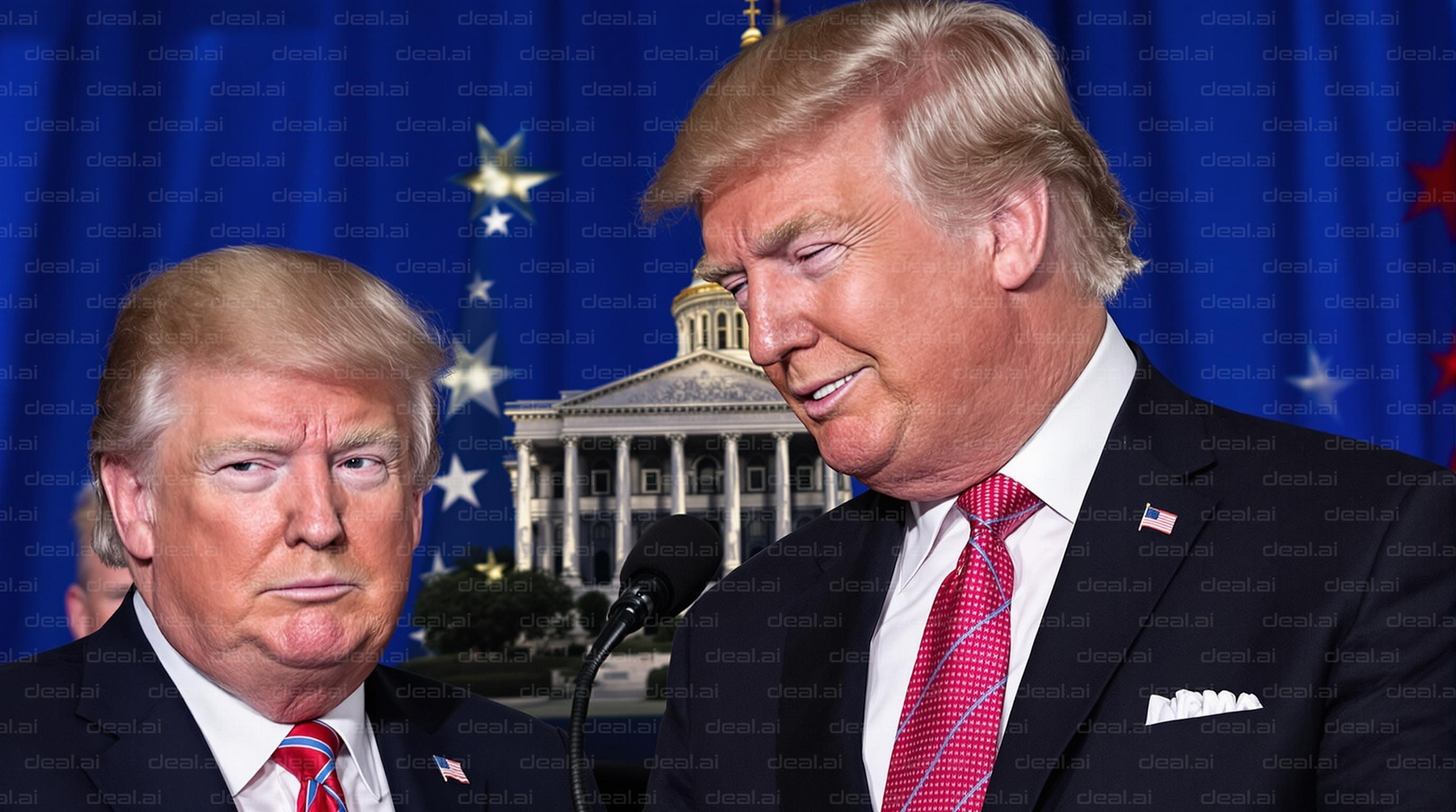 Two Trumps on Stage