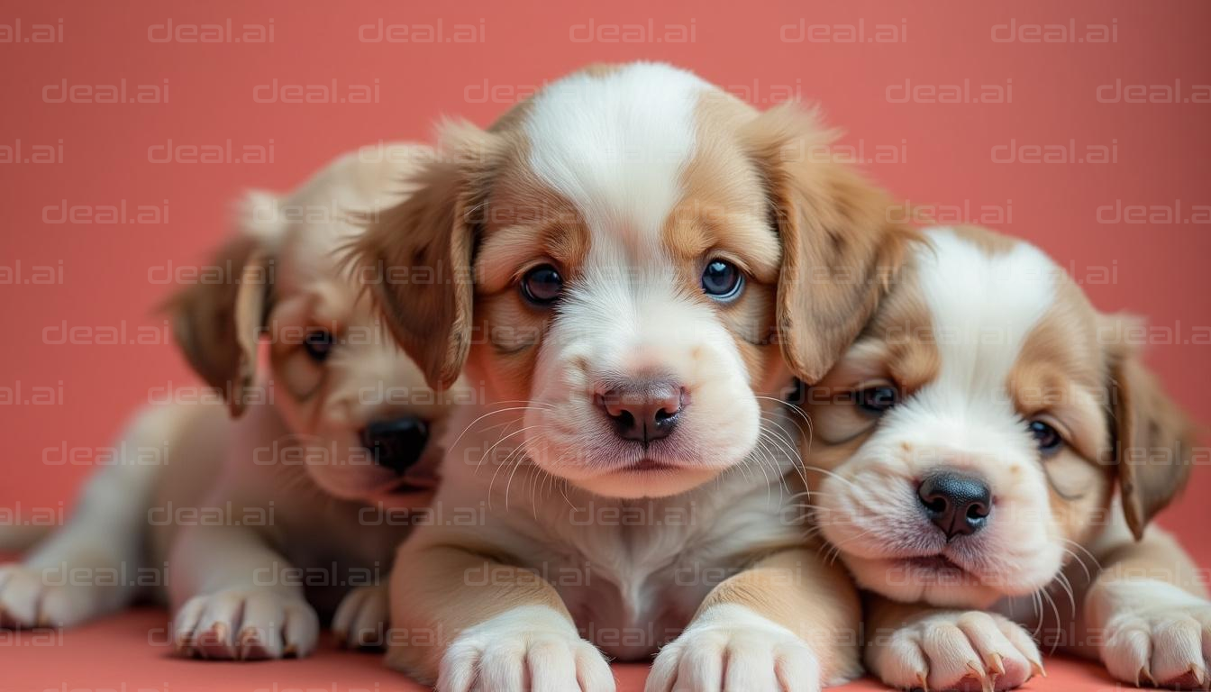 Adorable Puppies Posing Together