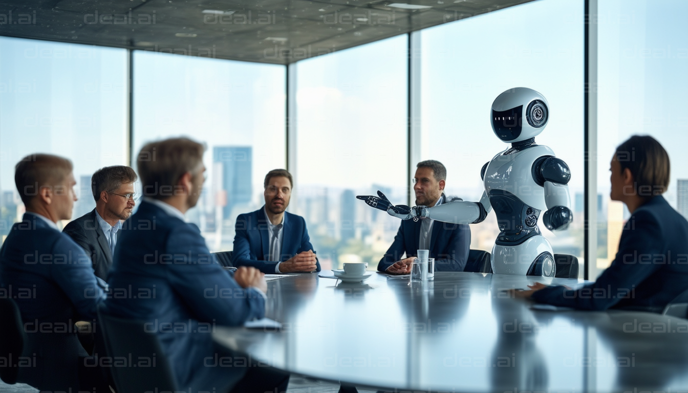 Robot Presenting to Business Executives