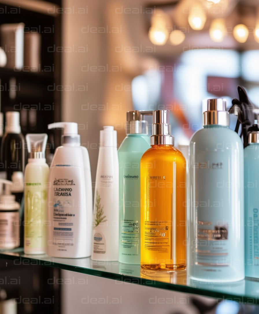 Array of Beauty Products on a Shelf