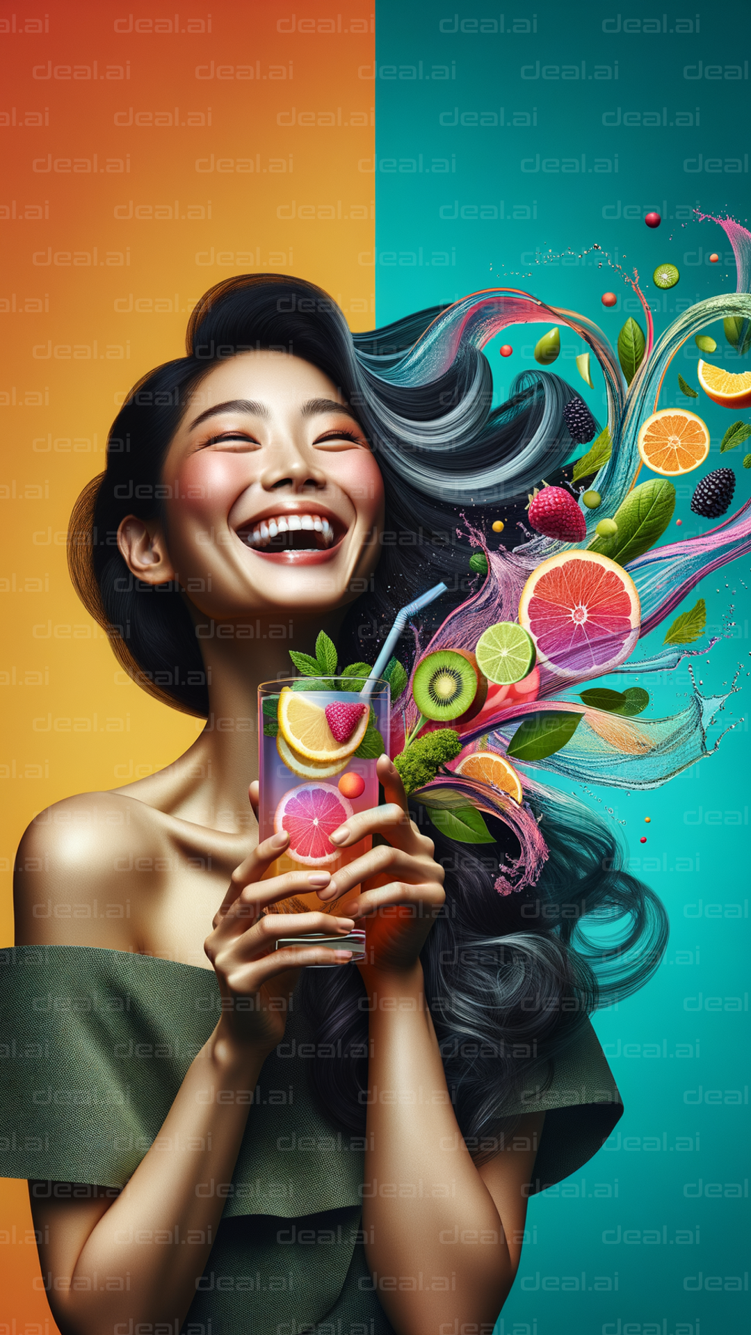 "Vibrant Joy with Fresh Fruits"