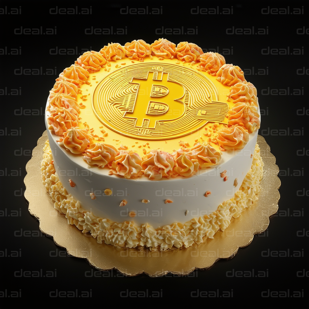 Bitcoin-Themed Celebration Cake