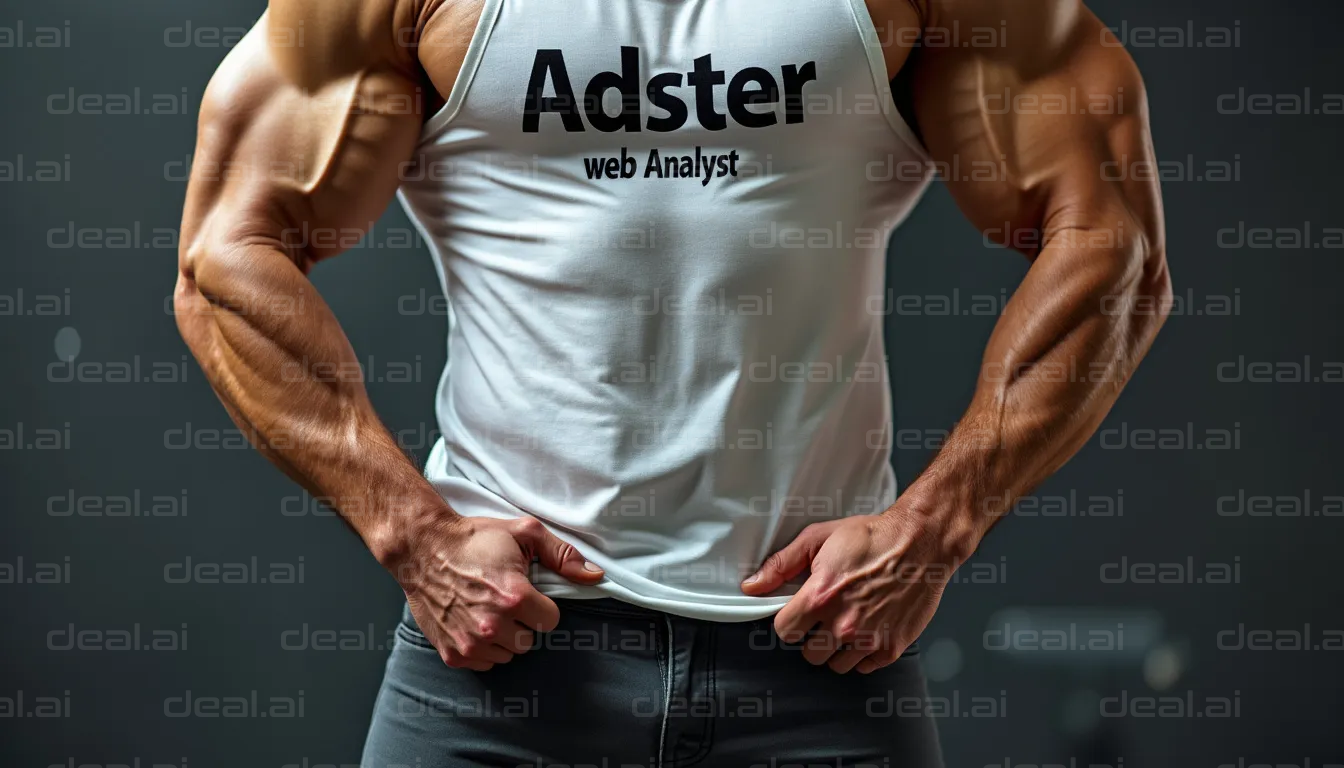 "Muscular Web Analyst in Gym Attire"