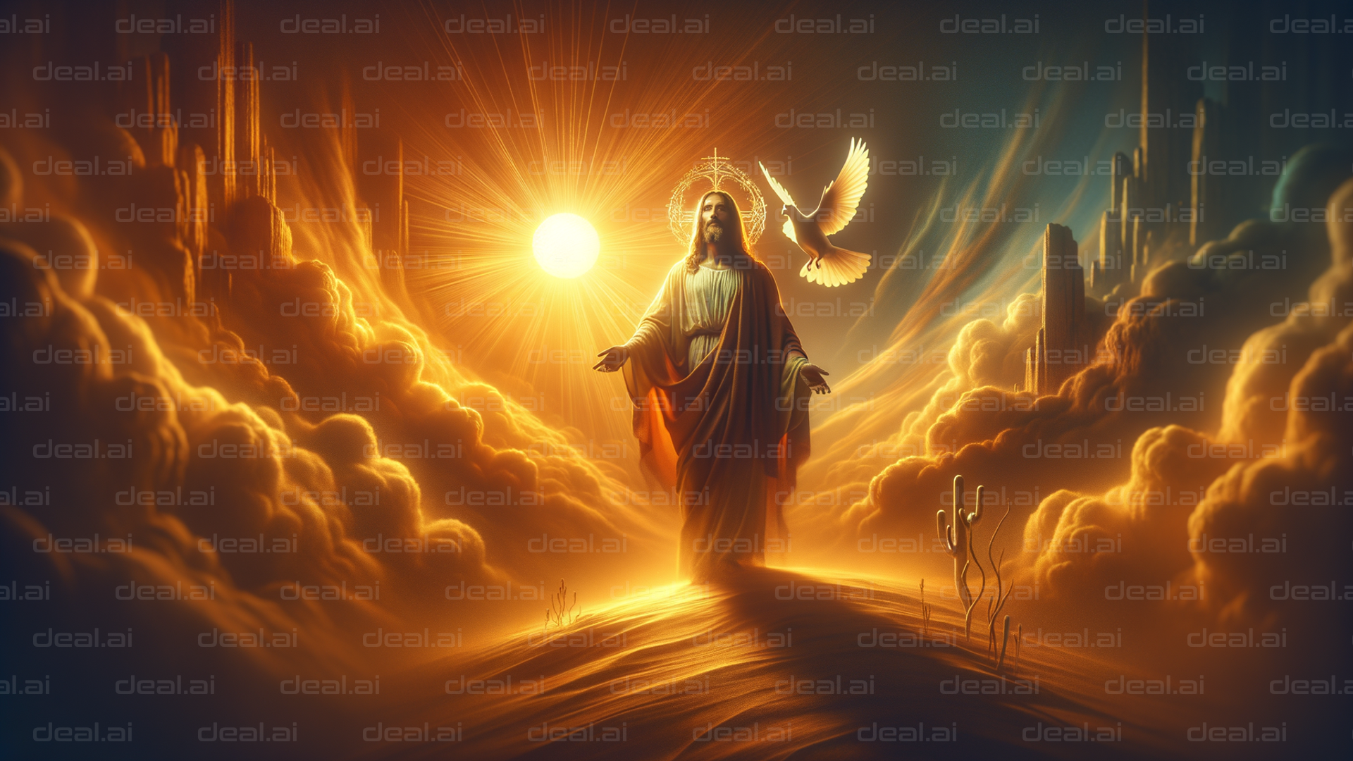 Divine Light in the Clouds