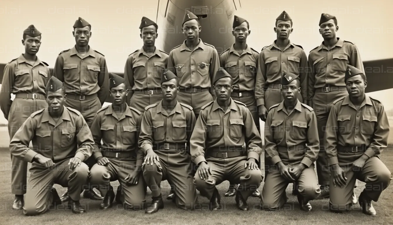 Tuskegee Airmen Squadron Portrait