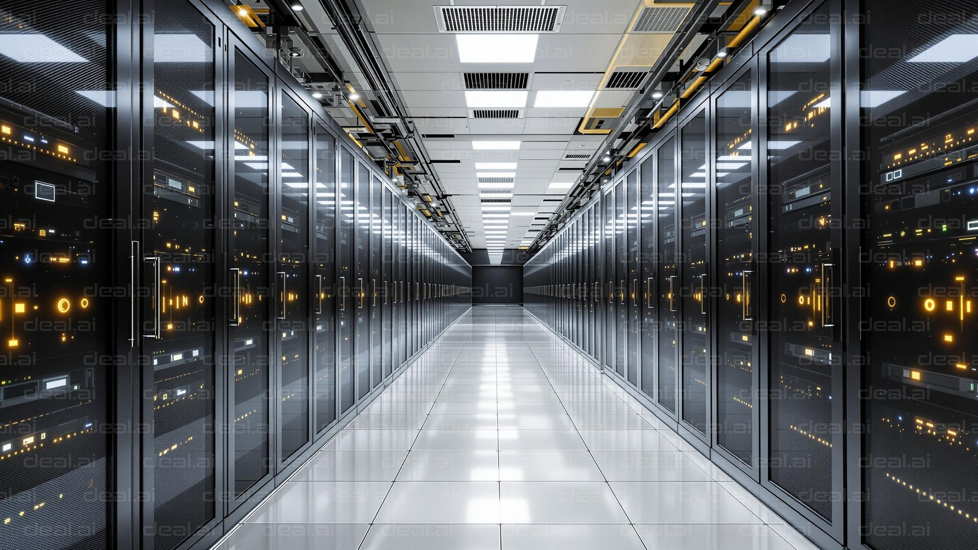 Sleek Data Center Corridor