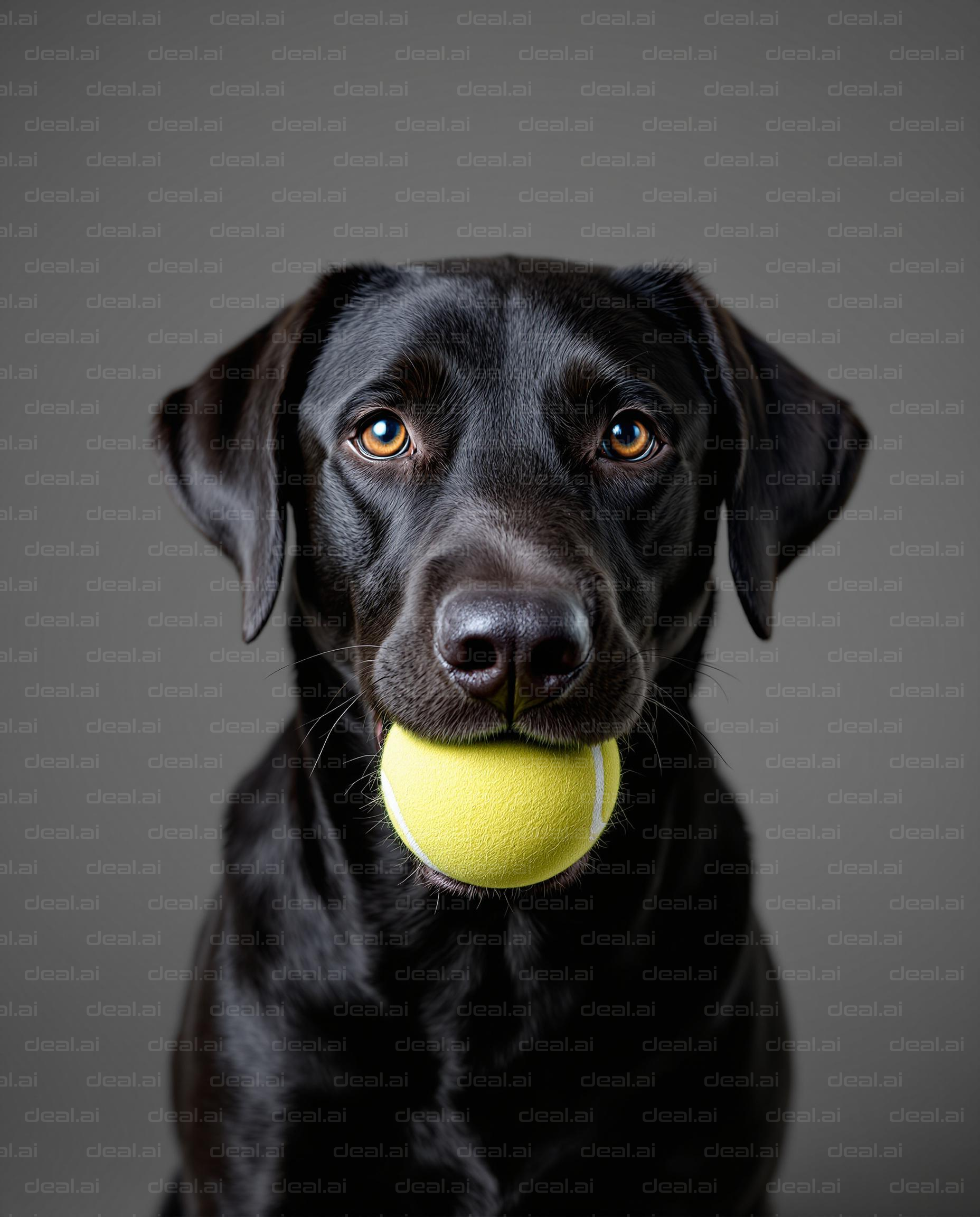 Labrador with Tennis Ball