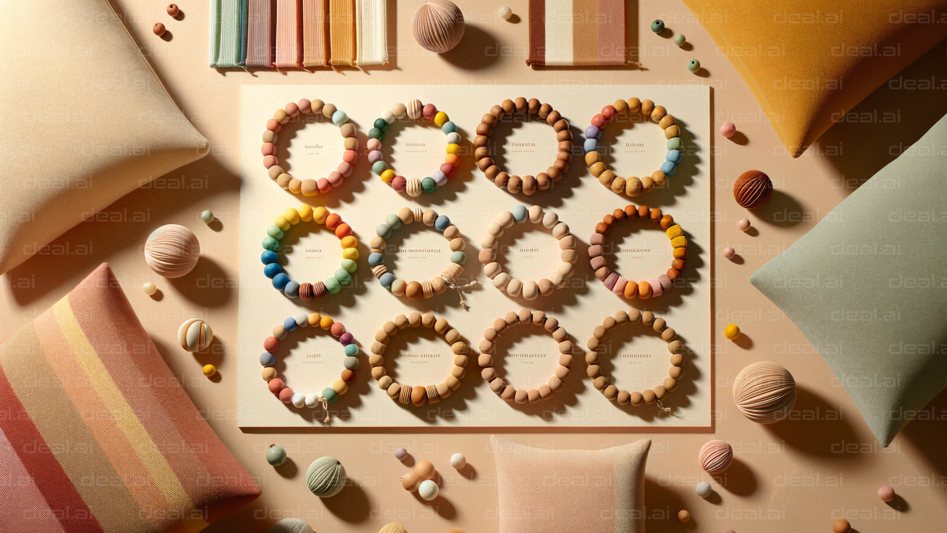 Colorful Bracelet Display and Cushions