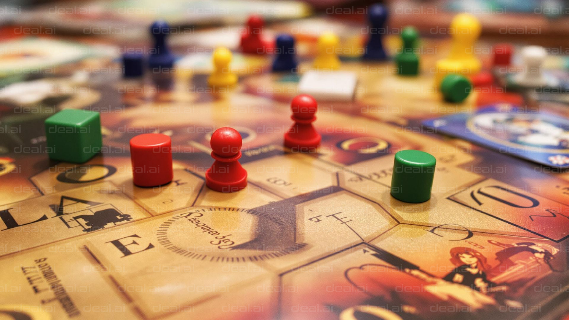 Colorful Board Game Pieces