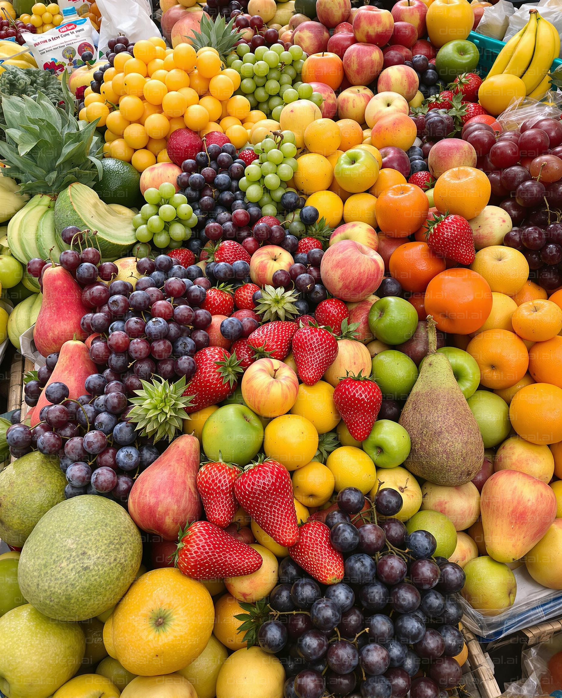 "Colorful Fruit Market Display"