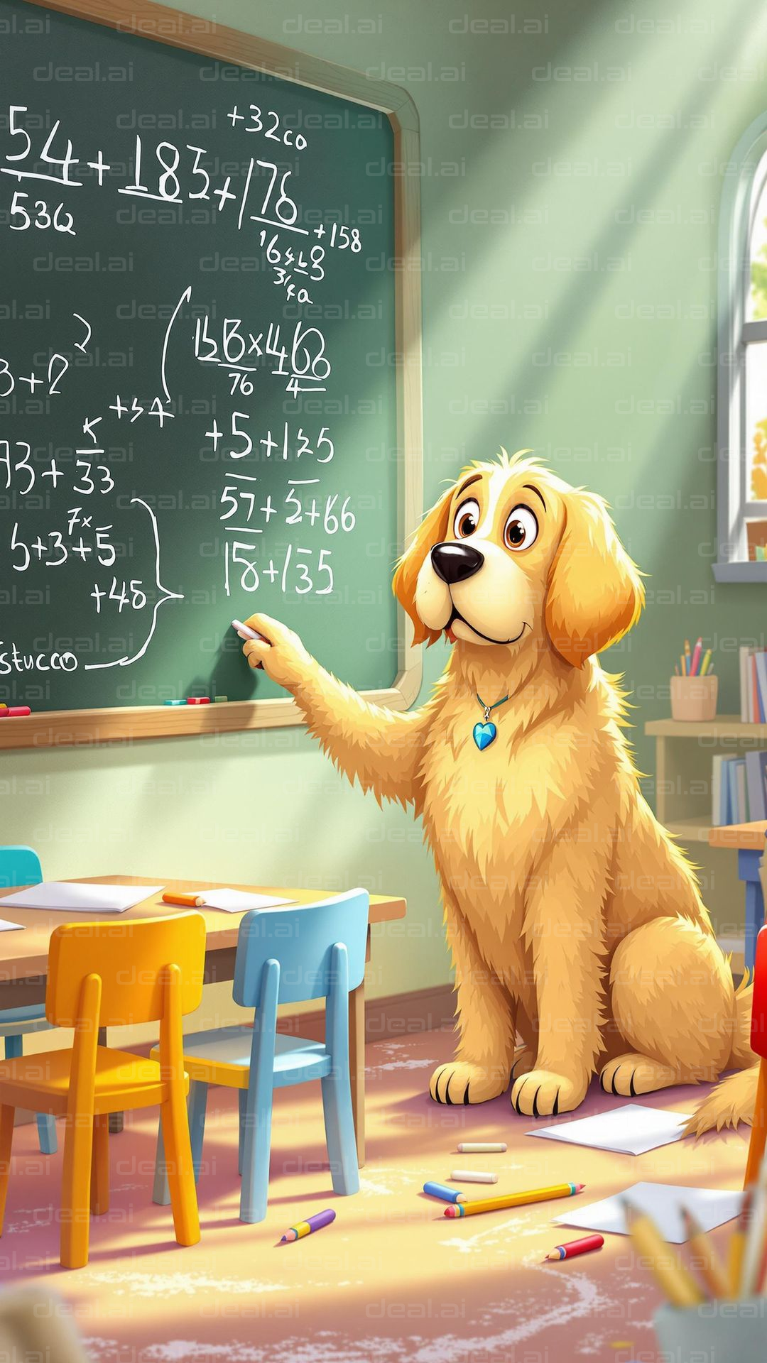 "Puppy Professor Teaches Math"
