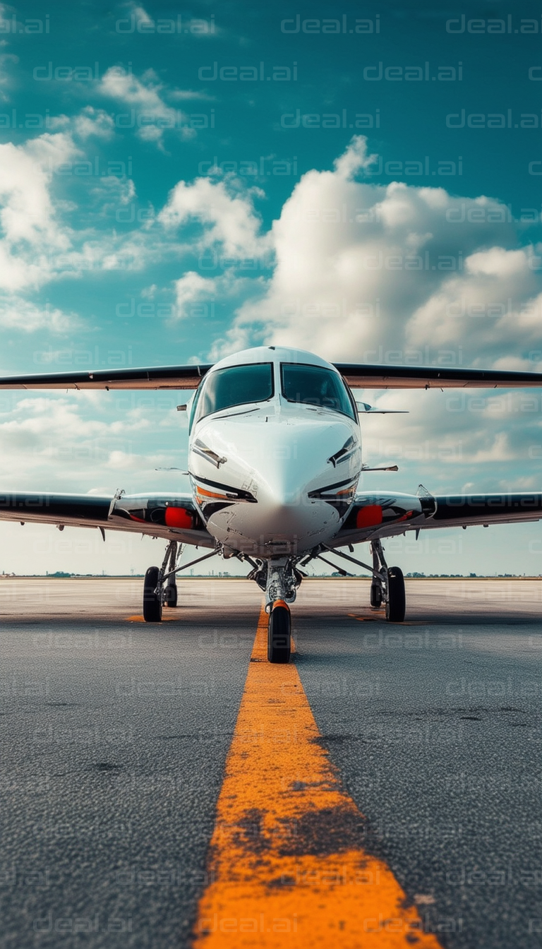 Private Jet on the Runway