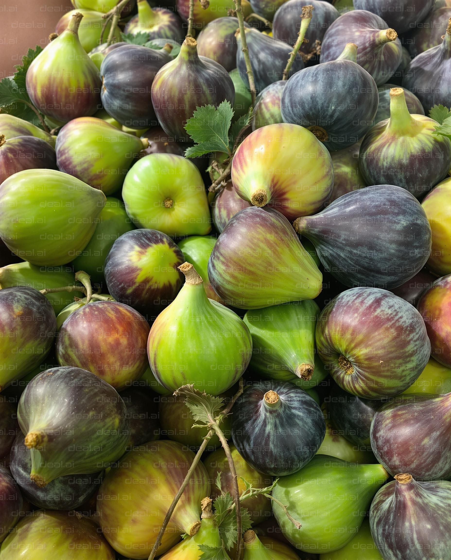 Fresh Harvest of Ripe Figs