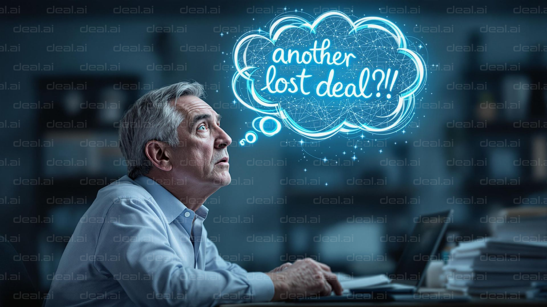 Frustrated Businessman Pondering Deals