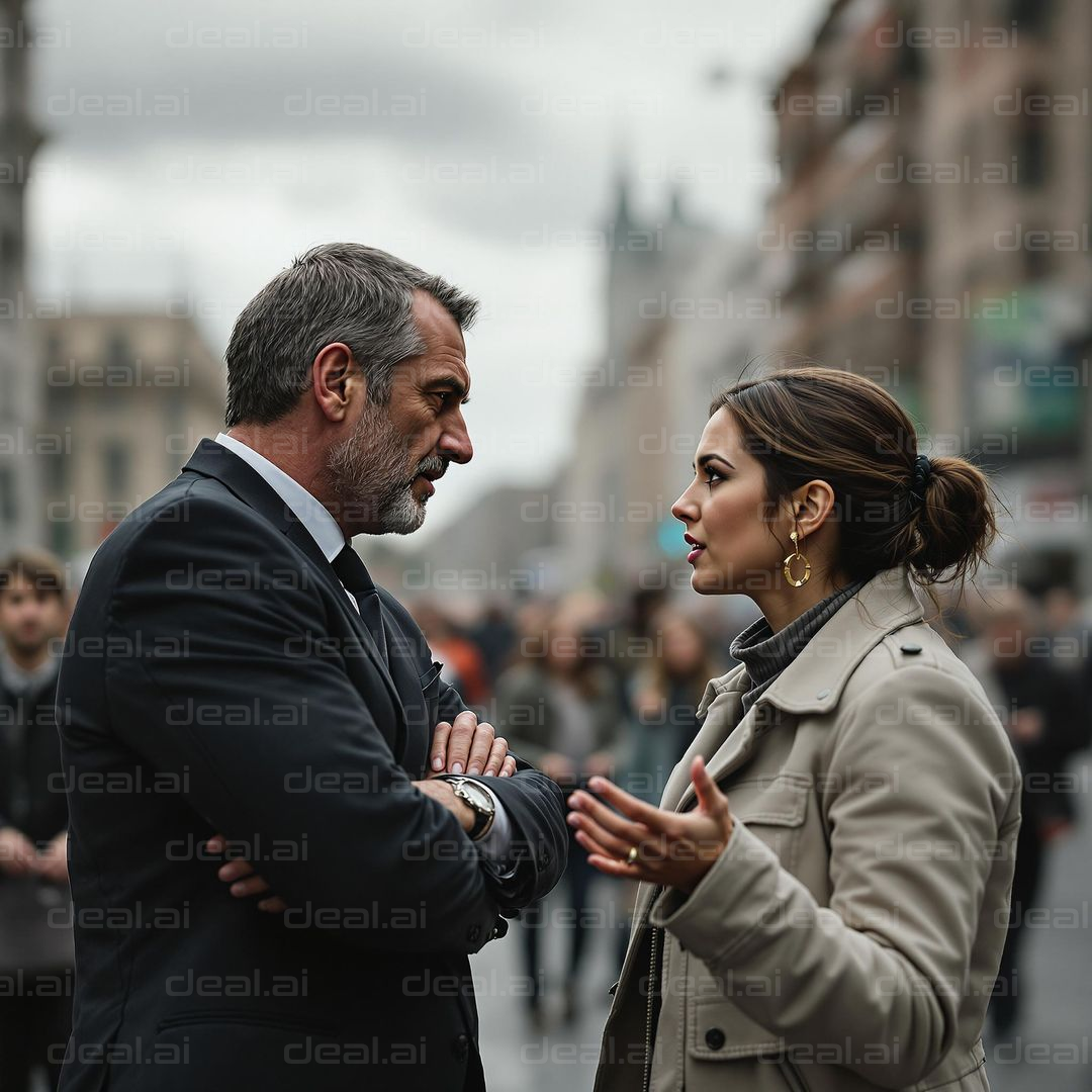 "Intense Street Conversation"