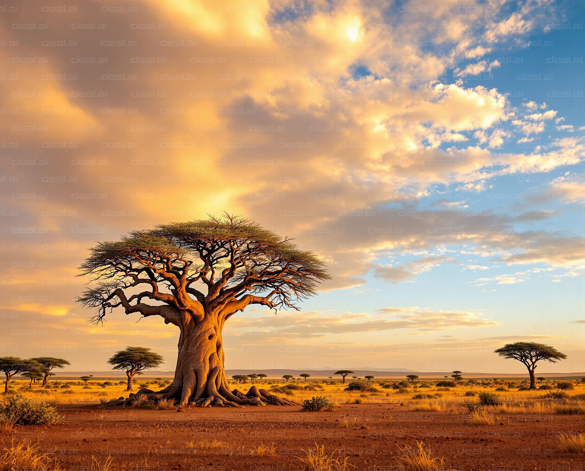 Majestic Tree in African Savanna