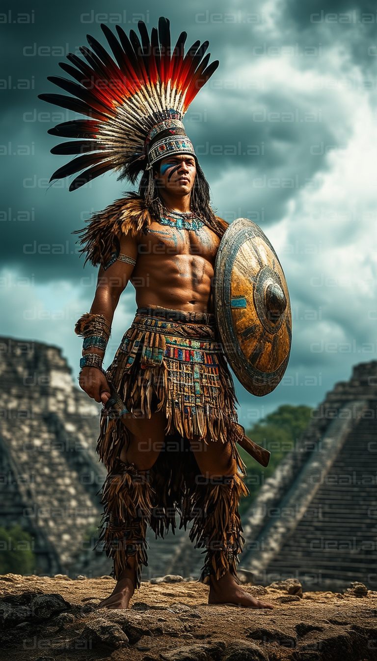 "Maya Warrior Standing Proud"