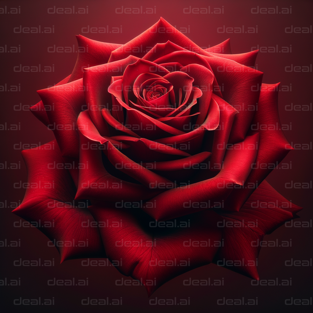 "Elegant Red Rose Close-Up"