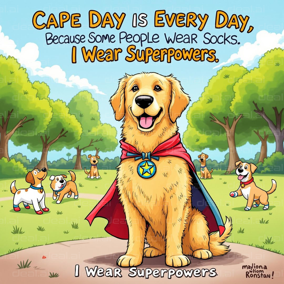 "Every Dog Has a Cape Day"