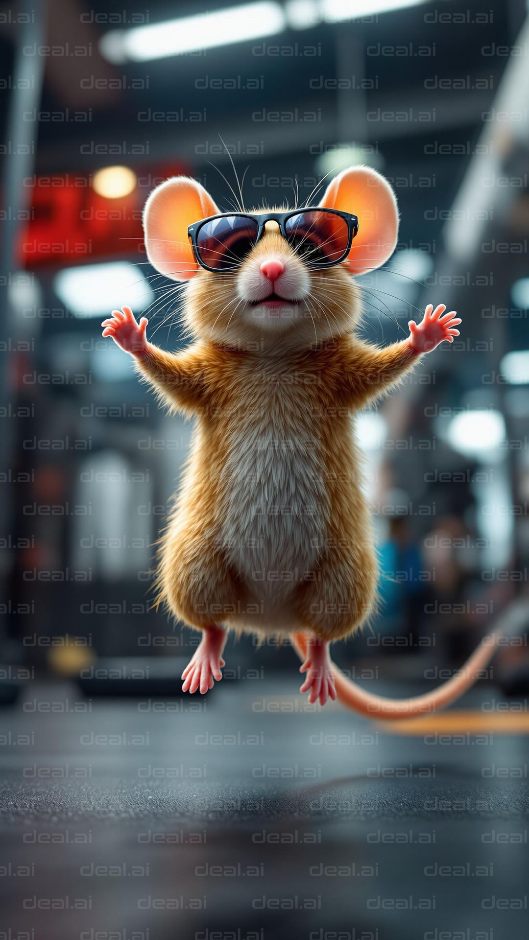 Cool Mouse in Sunglasses Jumps!