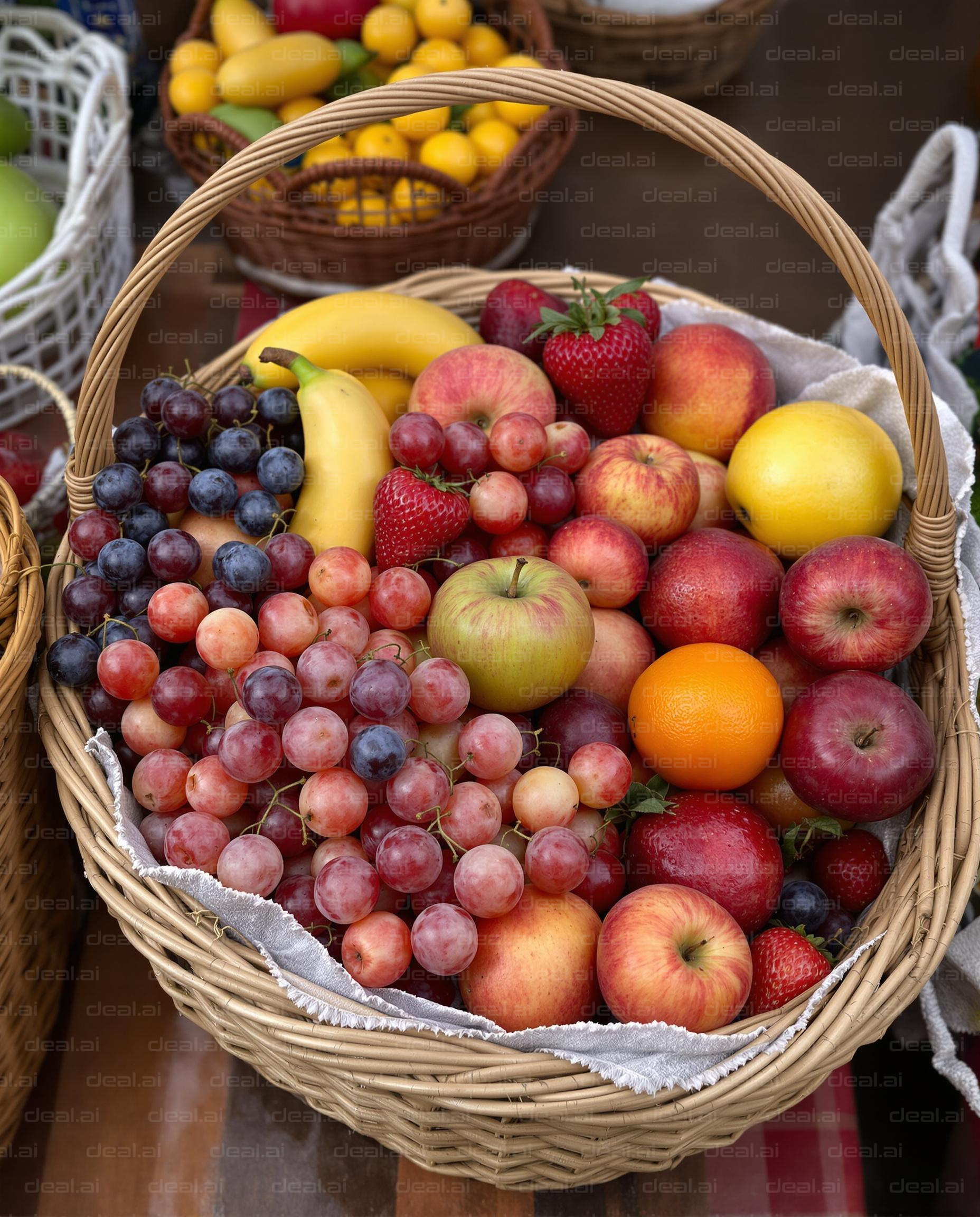 Colorful Fruit Basket Display