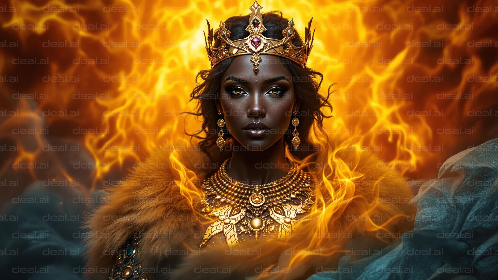 "Fiery Crowned Queen in Flames"