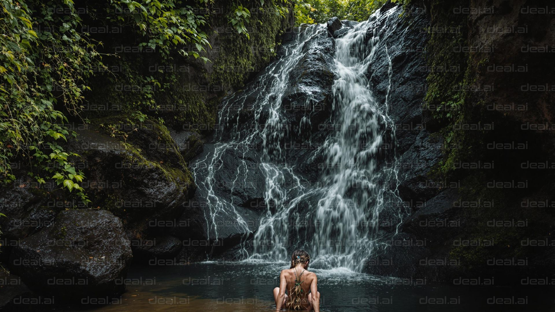 Tranquil Jungle Waterfall Escape