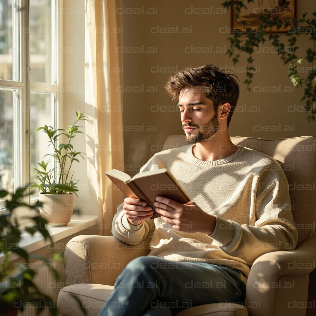 Cozy Reading by Sunny Window