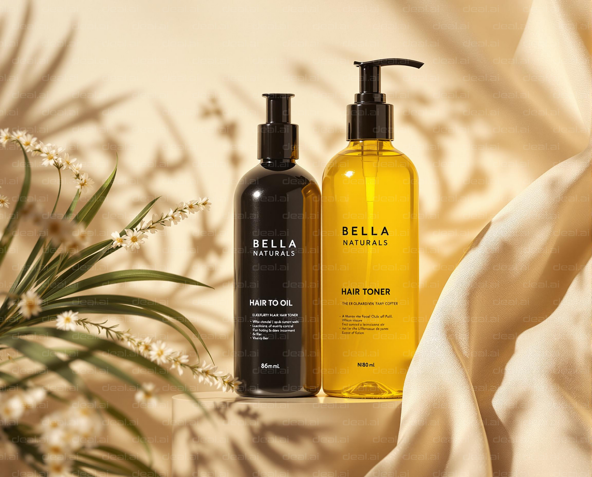 "Natural Hair Care Essentials Display"