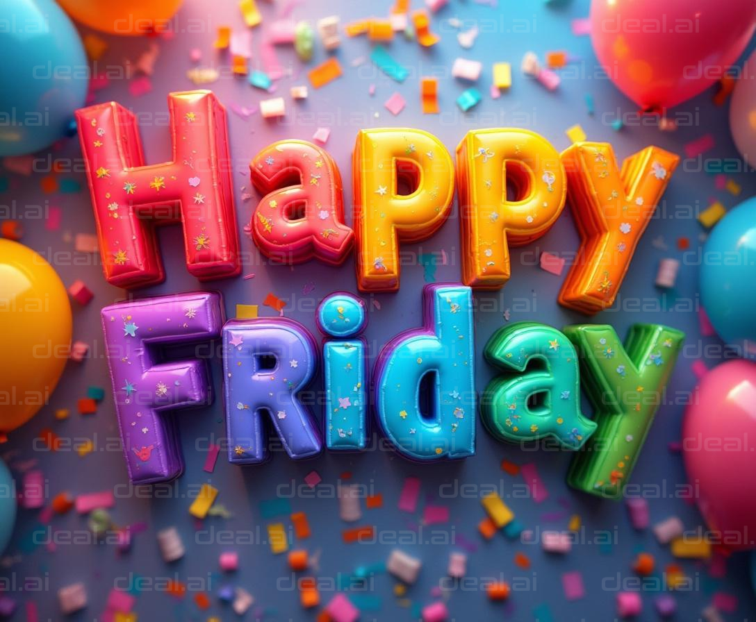 Colorful Happy Friday Celebration
