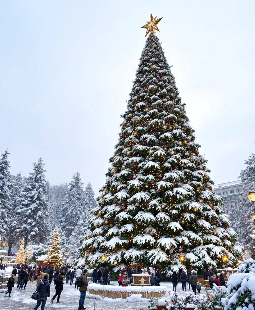 Grand Festive Christmas Tree Display