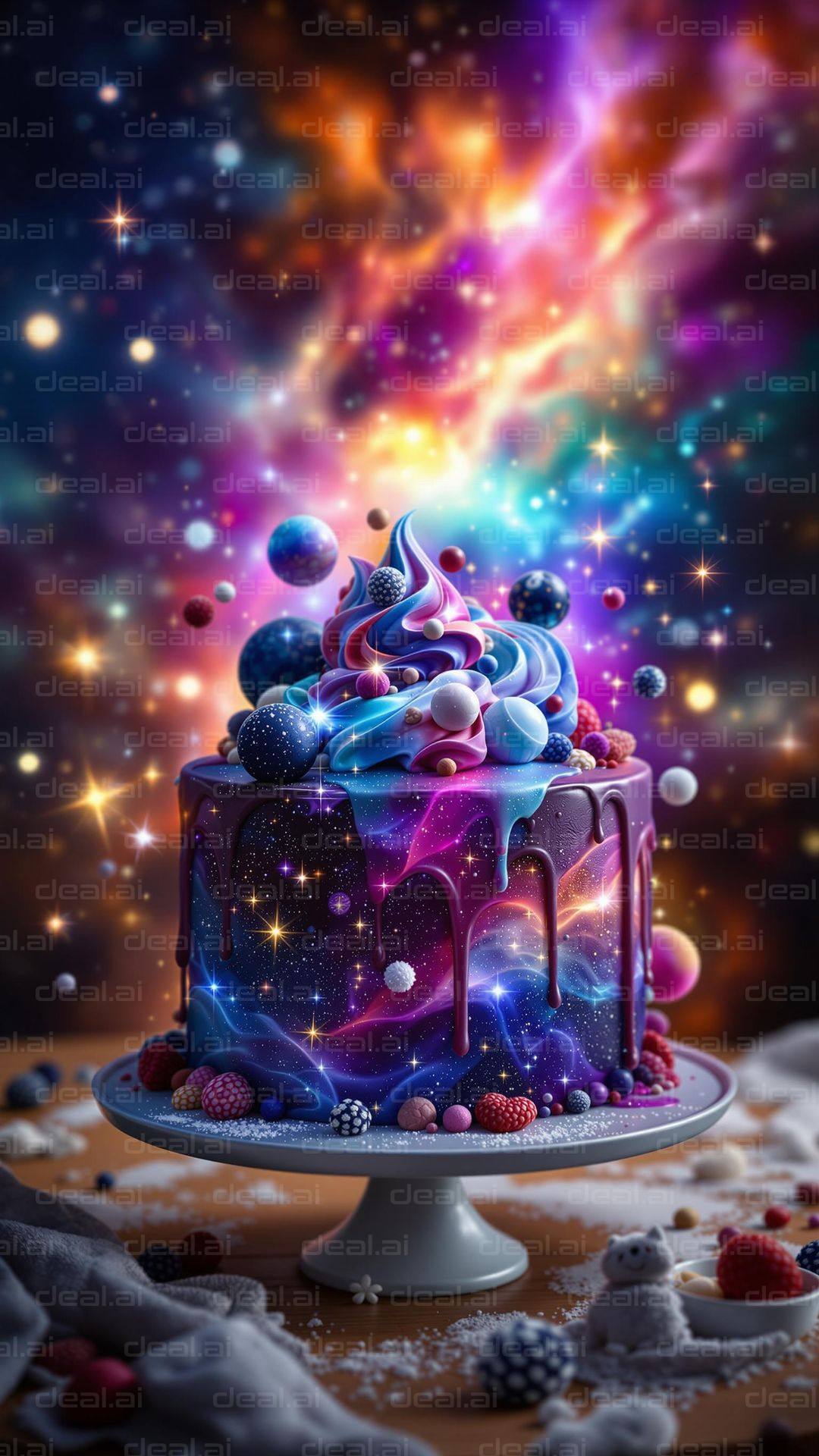 "Cosmic Cake Delight"