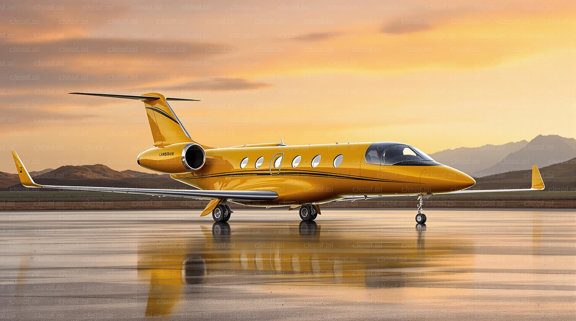 Golden Jet at Sunset