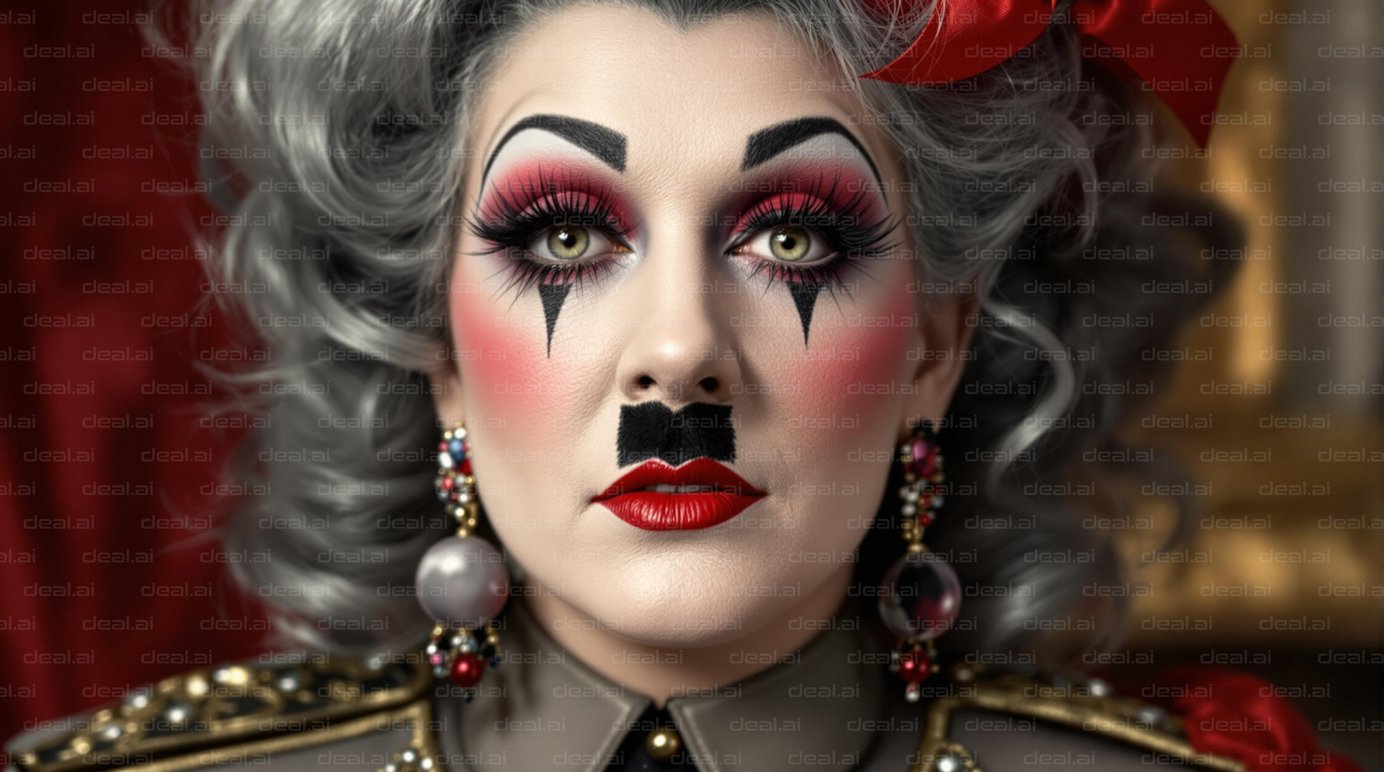 Dramatic Vintage Clown Makeup Style
