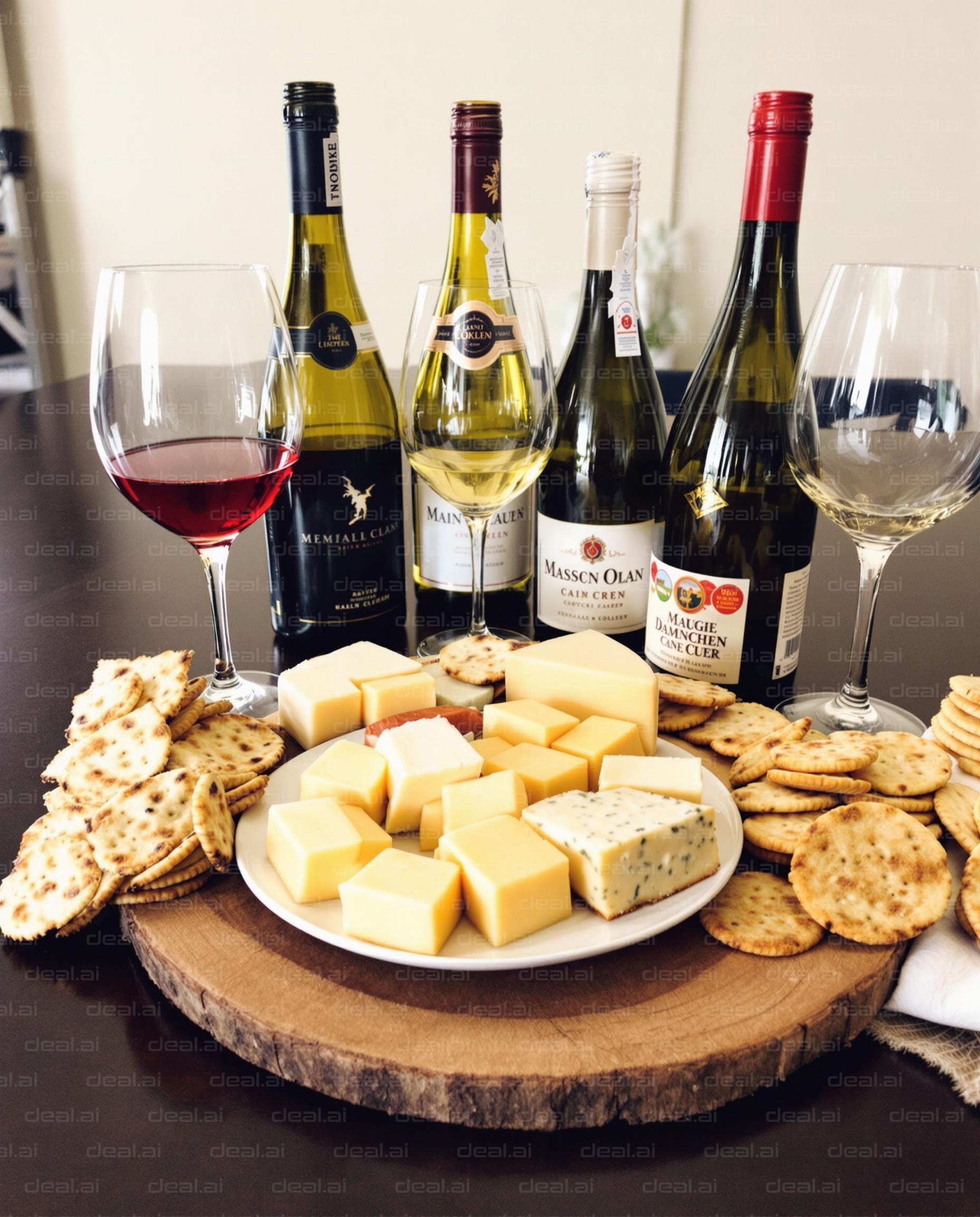 Wine and Cheese Delightful Spread