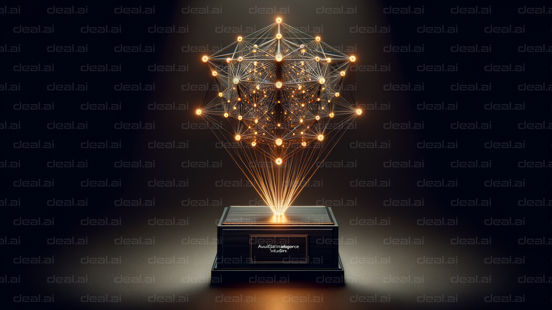 "Illuminated AI Sculpture"