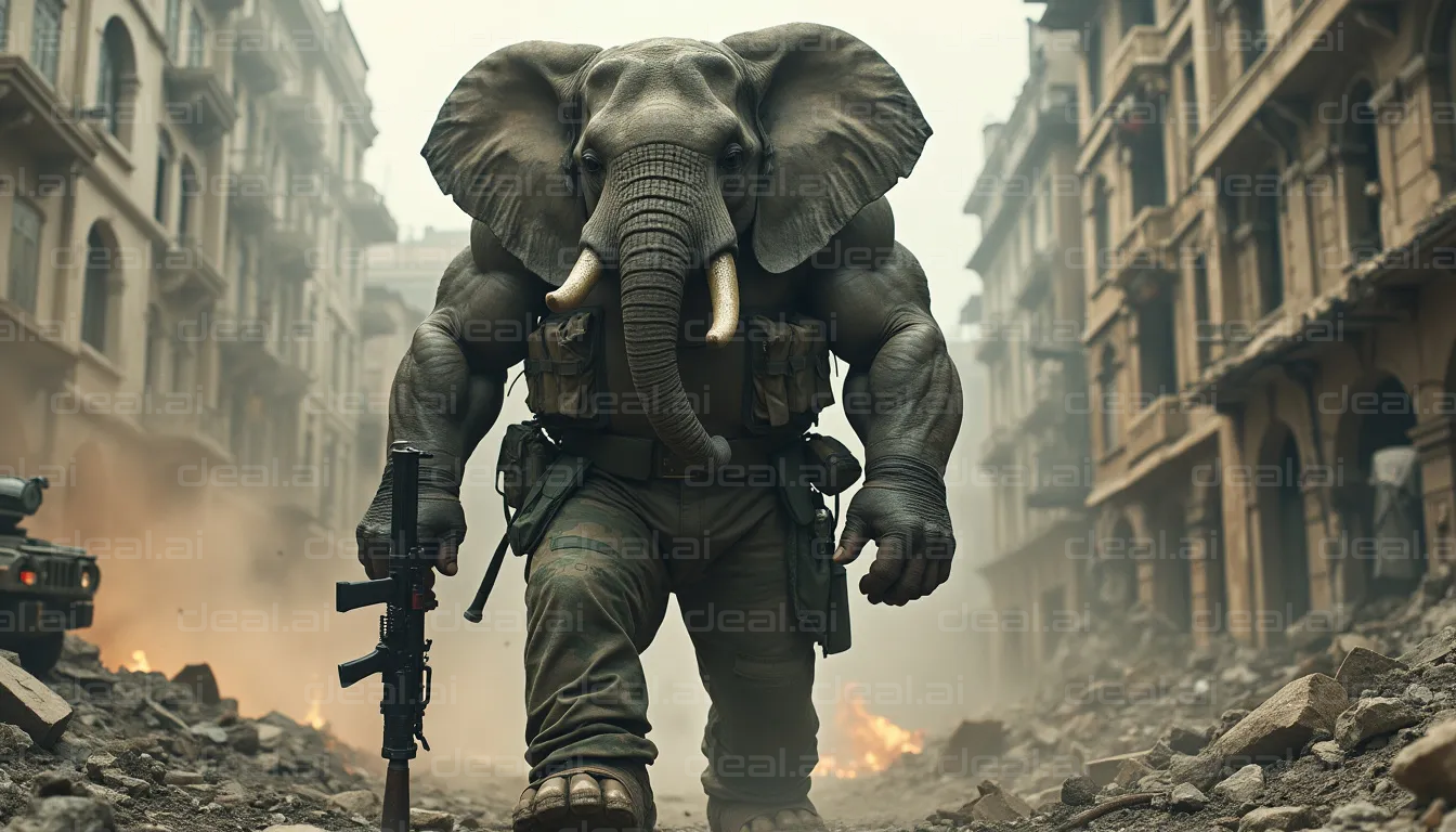 "Warrior Elephant in Desolation"