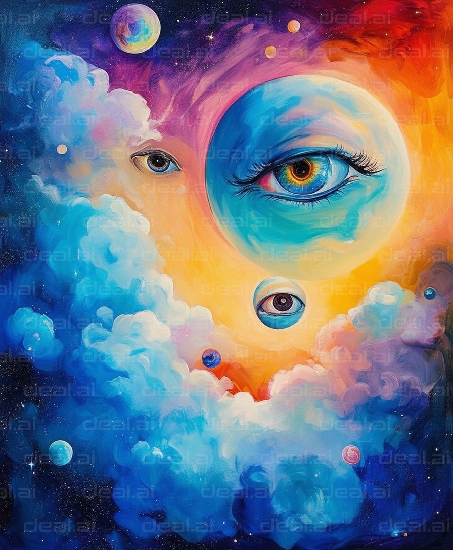 "Dreamscape of Cosmic Eyes"