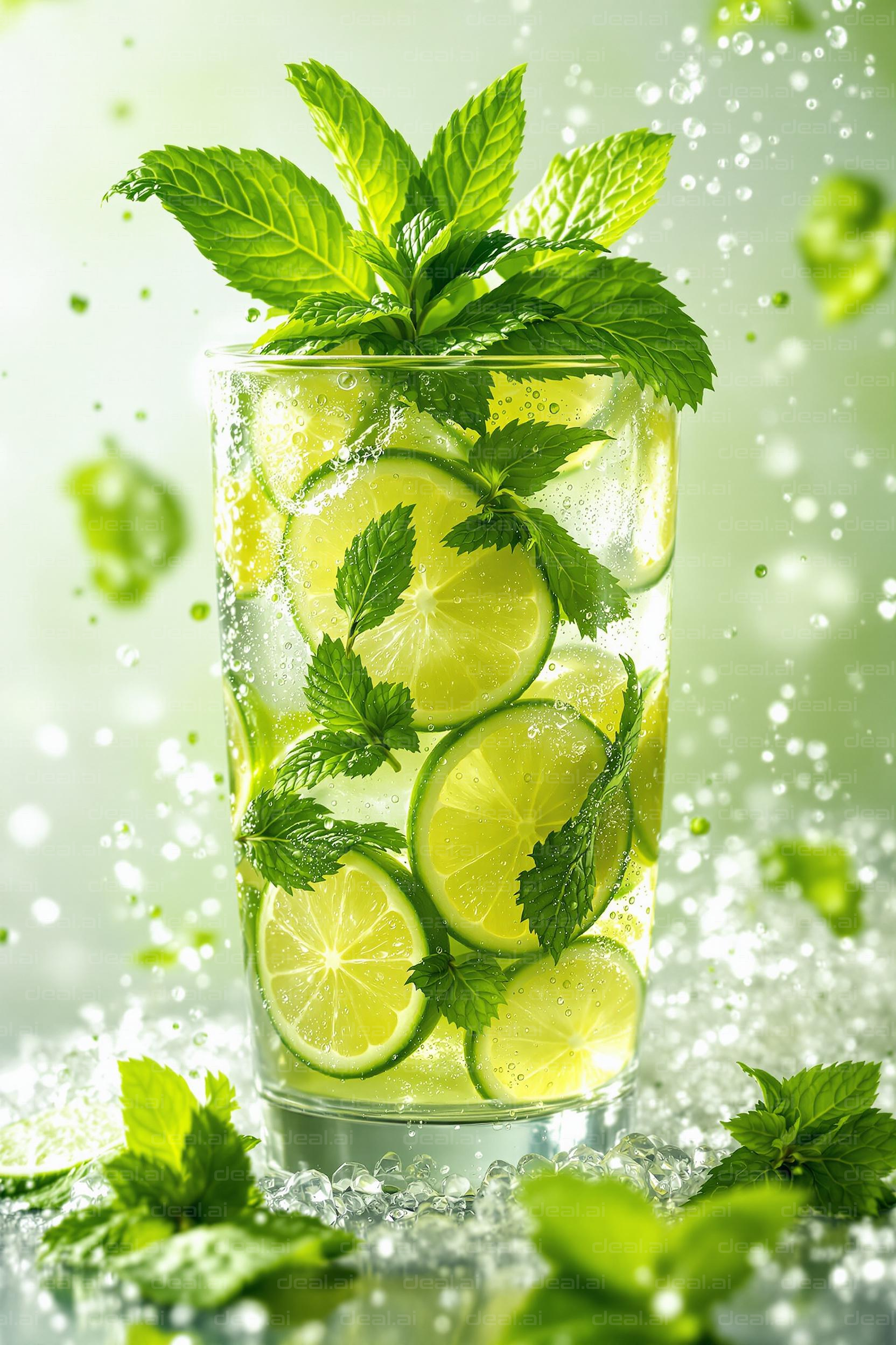 Refreshing Lime and Mint Drink