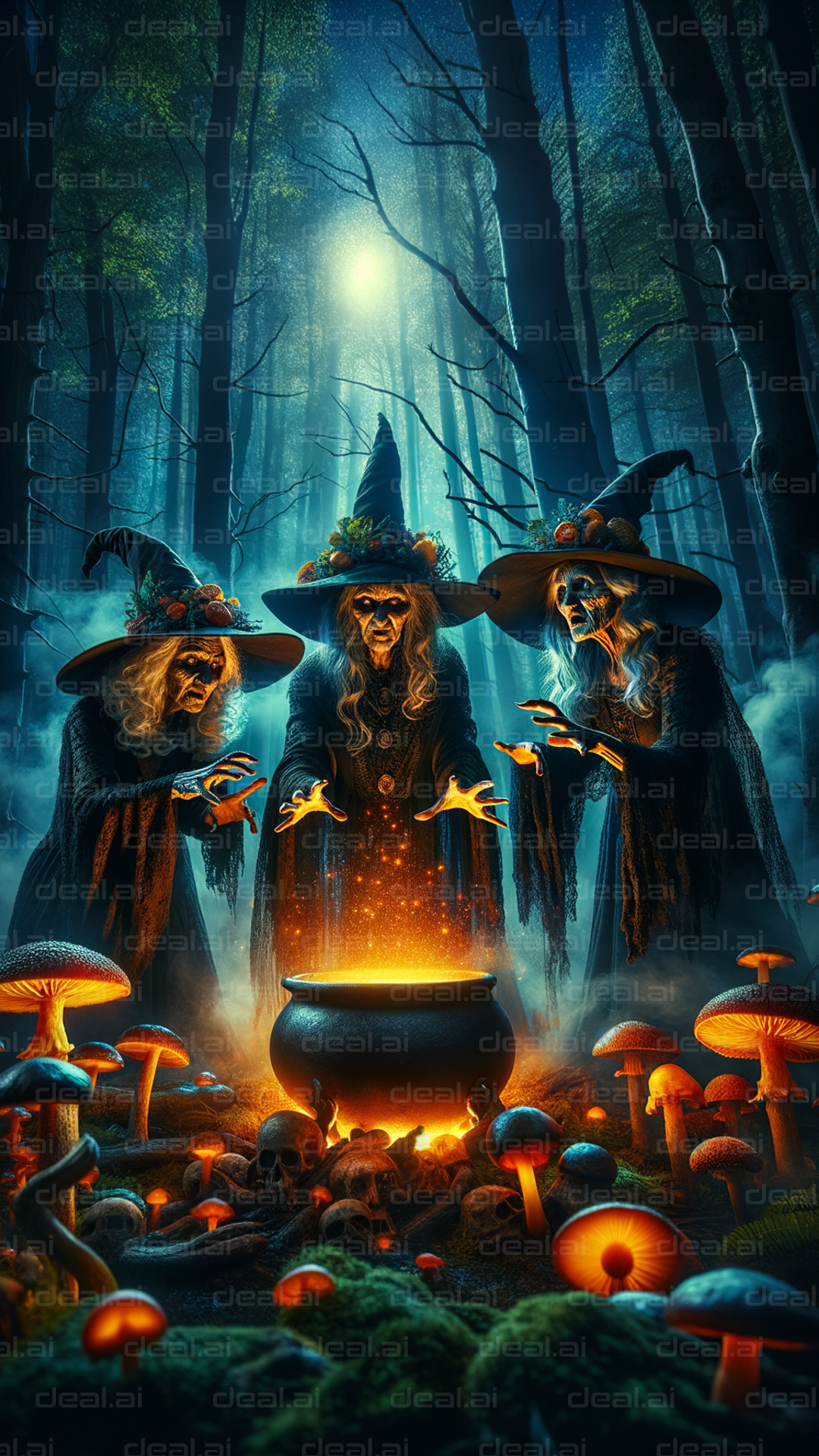 "Witches' Midnight Forest Ritual"