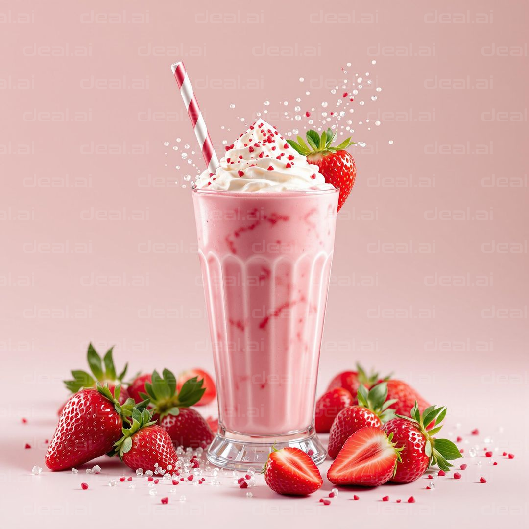 "Strawberry Delight Milkshake Bliss"