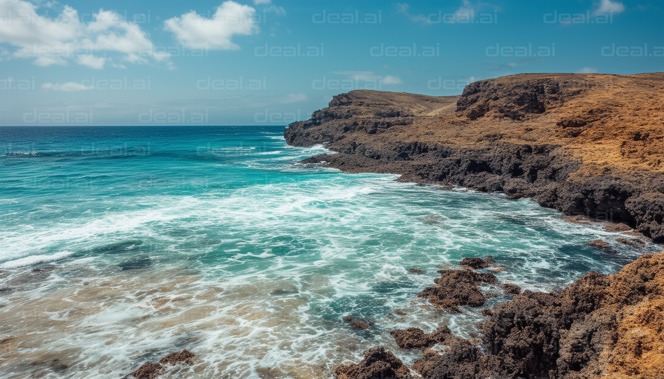 "Rugged Coastline and Turquoise Waters"