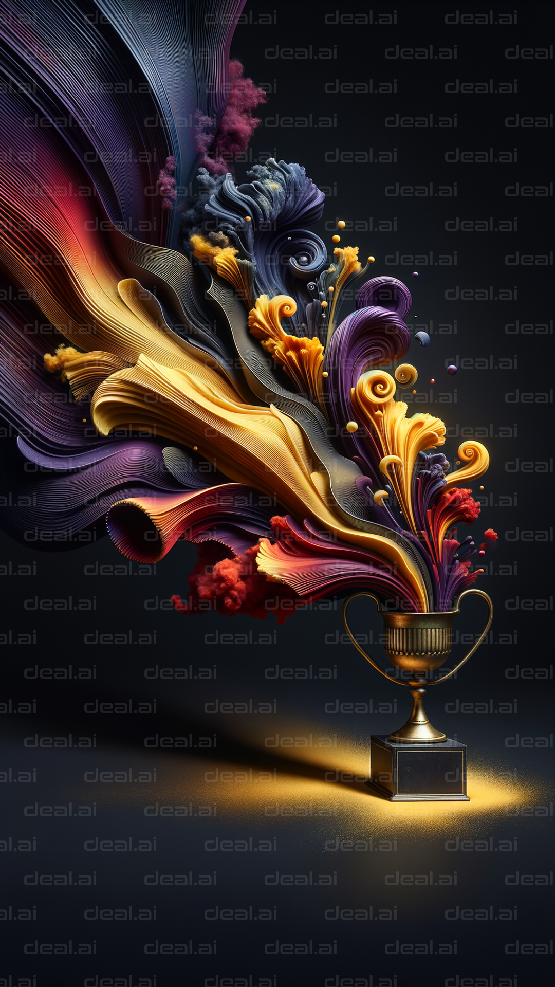 "Vibrant Trophy Explosion"