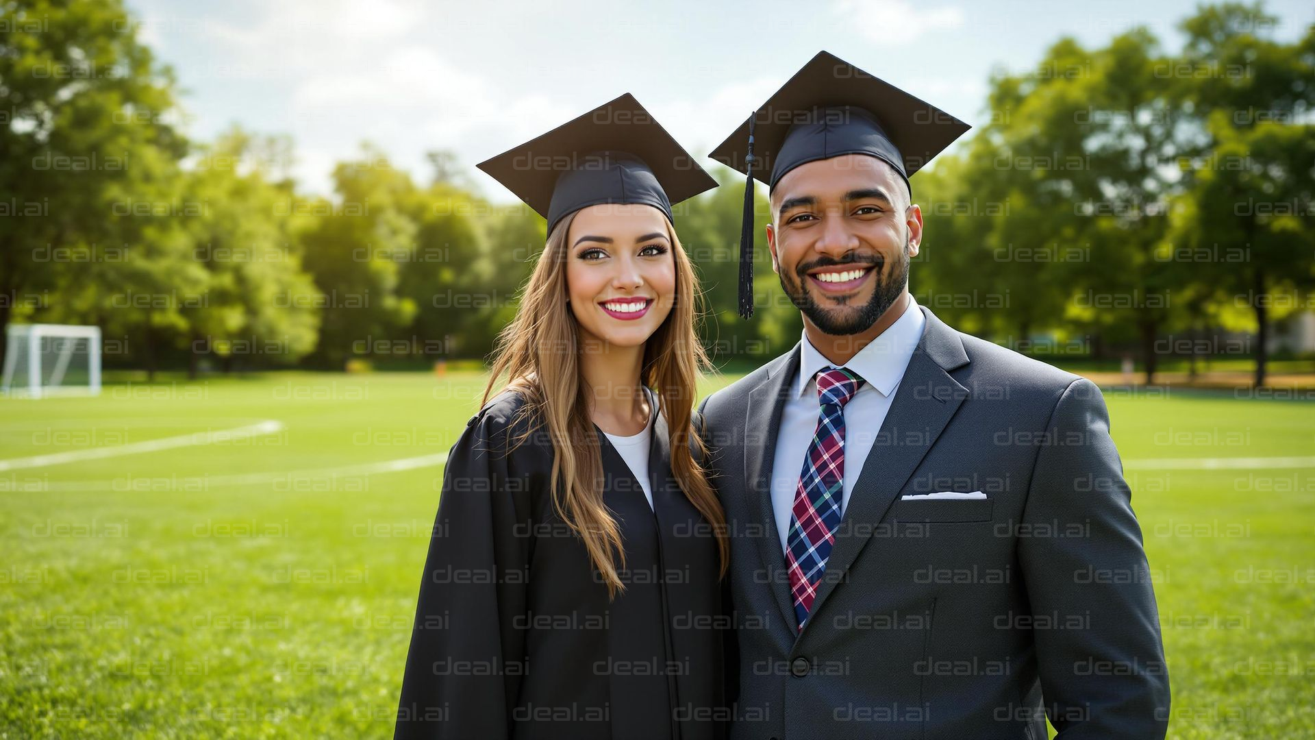 Graduates Celebrate on Campus Field