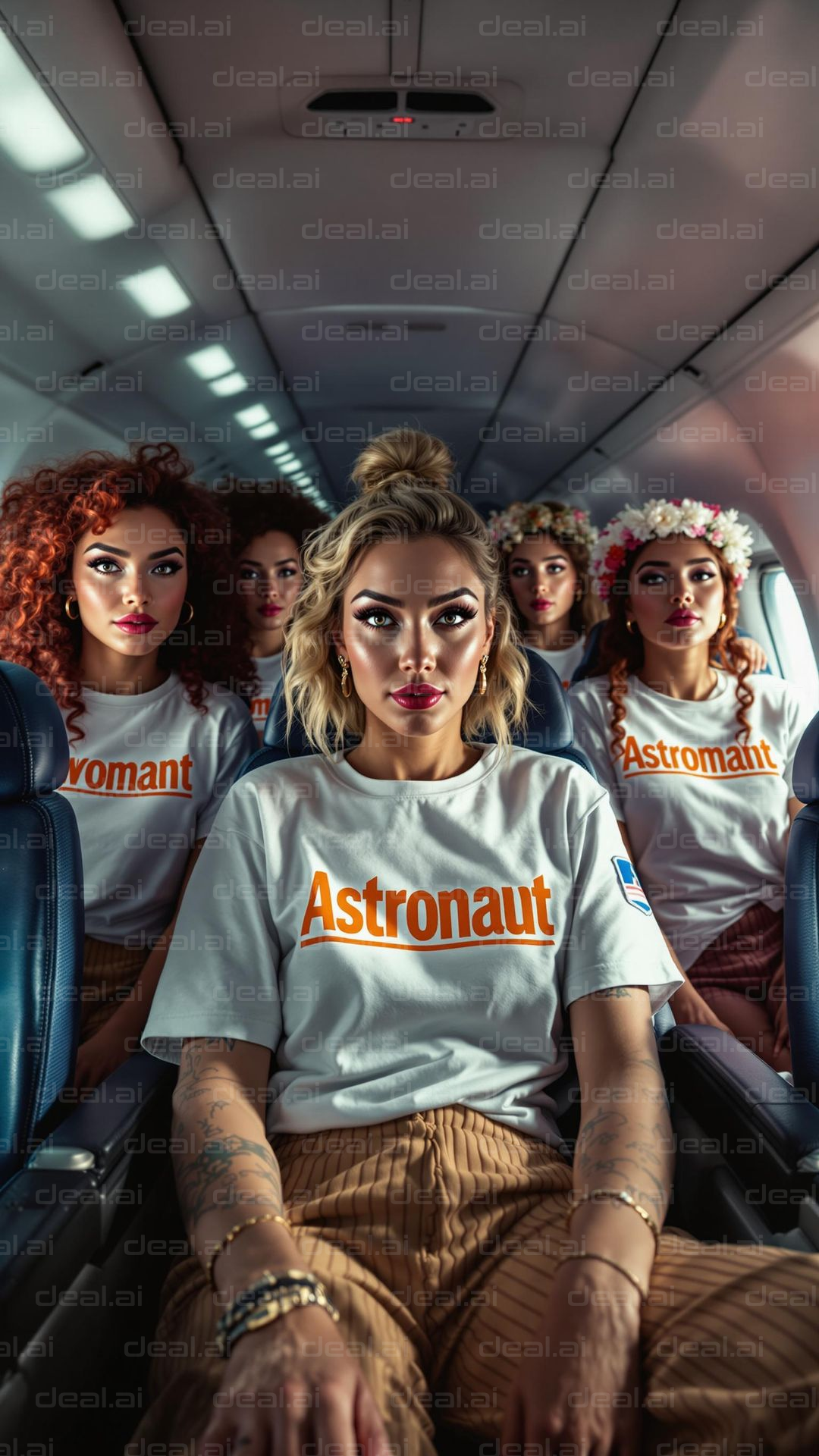 "Astronaut Crew Seated in Style"
